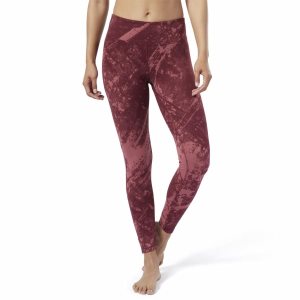 Reebok Combat Jacquard Lux Bold Tights Damen - Rosa - DE 387-KNR